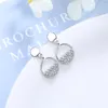 Boucles d'Oreilles Clou Cercle Femme Mode Tendance Court Tempérament All-match Diamant Design