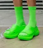 Paris Pool Croc Slide Sandal женщины мужчины дизайнерские сандалии тапочки пляжная обувь домашние кроссовки без шнурков черный розовый зеленый каучук Croos Slides Balencaiga balenciagas