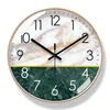 Wall Clocks Black Large Wall Clock Silent Watches Nordic Modern Clocks Wall Home Decor Creative Gold Kitchen Watch Marble Pattern Gift 230310