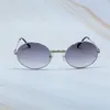 58% Zonnebril Luxe Heren Merk Designer Mode Straat Bescherm Vintage Ronde Metalen Klassieke Shades Vul Nieuw