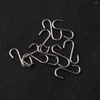 Haken 100 stcs diy mini S-vormige stevige roestvrijstalen hangers metalen sieraden accessoire