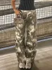 Pantalon femme Capris Cuteandpsycho Y2K Retro Camouflage Straighut Cargos Harajuku Streetwear Années 2000 Grunge Pantalon Fairycore Esthétique Chic Pantalon de survêtement L230310