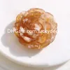 Natural Cherry Blossom Agate Flower Carving Wedding Decor Chakra Balancing Meditation Sakura Quartz Crystal Floral Chalcedon Gemstone Palm Pocket Stone 50-60mm