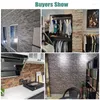 Adesivos de parede decoração adesiva auto-adesiva 3d imitada tijolo padrão de pedra painnchado fundo para crianças salas de estar papel de parede diy papel de parede