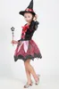 Mädchen Kleider Hexe Kleid Halloween Kostüme Für Mit Zauberstab Hut Kappe Party Cosplay Kleidung Kinder Cartoon Leistung