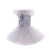 Costume à thème Gris Filles Halloween Costume Tutu Robe Effrayant Clown Enfants Carnaval Fête Cosplay Vêtements Enfants Tulle Déguisement 2-12 Ans 230310