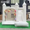 3.5/4/4.5M Full PVC White Bounce House jumper Wedding Inflatable Bouncy with slide Bouncy Castle Air Bouncer Combo jumping For Kids Adults included blower free ship
