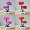 Flores decorativas útiles bonsái falso Mini en maceta árbol de escritorio ligero Artificial sin cuidado