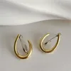Stud Earrings 2023 Minimalist Twisted Design Gold Silver Hit Color Metal Drop For Women Girl Geometric Party Jewelry Gifts