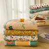 Blankets Summer Soft Breathable Cotton Quilt Children Comforter Flowers Print Throw Duvet Washed Blanket Bedding