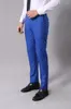 Мужские костюмы модель дизайнерский офис Бизнес Слим Fit Custom Stude Royal Blue 3 штуки (брюки для жилетов куртки) Терно -маскулино костюм