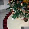 Decorazioni natalizie Gonna per albero di sublimazione con bordo arricciato Alberi di lino Decorazione Giorno Decorazioni per la casa Vacanze di Natale RRA