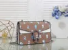 Chain Cross Body Bag Designer Handbag Tofu Bun Purse High Quality Luxury Vintage Key Wallet Classic Small Bags Cartoon Pattern