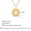 Pendant Necklaces 2023November Fashion Stainless Steel Buddha Eyes Necklace Gold Silver Choker Amulet Coin Statement Jewelry Gift