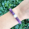 Bedelarmbanden spirituele sieraden voor vrouwen 8mm amethists mala armband kralen kralen genezende vriendin geschenk