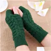 Other Event Party Supplies Half Finger Gloves For Women Winter Soft Warm Wool Knitting Arm Mittens Handschoenen Uni Fy3894 Drop De Dhhop