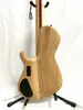 Custom 5 String Dark Red Electric Bass Guitar Maple Tiger Veneer Closed Active Pickup Black Hardware