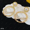 Mode baumeln Gold Ohrringe Designer Creolen Ohrring Perle große Größe Luxus Frauen Creolen F Hochzeit Party Schmuck Zubehör mit Box