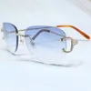 Luxus-Designer-Mode-Sonnenbrillen 20% Rabatt auf Draht Männer Ovale Brille Frauen Strass Farbe Party Shades Sommer Trending Lentes De SolKajia