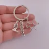 Nyckelringar Anpassa läkare Molecular DNA Microscope Keychain Science Microscop Equipment for Medicine School Gift Jewelry Let