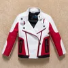 Jacken Hübsches cooles Design Jungen Leder Motorjacke für Herbst Frühling Kinder Warmer Mantel Bomber Baby Kleinkind Winterkleidung 230310