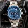 Zegarek Mens Watch Kwarc Ruch 44 mm ze stali nierdzewnej Guma skórzana skórzane zegarki modowe Wodoodporne projektanty na rękę Montre D2893