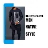 Mens Tracksuits African Men Dashiki Long Sleeve 2 Piece Set Traditionell Africa Clothing Rands Suit Male Shirt Pants Suits Black M4XL 230310