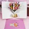 Gift Cards Happy Mothers Day Greeting Card Pop Up 3D Gift for Mom Thank You Card Regalo Dia Del Padre Mothers Day Dia Del Padre Postcards Z0310