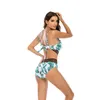 Women's Swimwear 2023 Bikini One Piece Printed Swimsuit Sexy Backless European And American Fashion High Waist