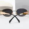 Nya klassiska polariserade solglasögon dam designer 2023 lyxlegering metall polaroid härdat glas lins retro glasögon solglasögon UV400 present