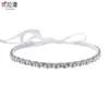 Party Supplies Youlapan Rhinestone Bridal Belt Slim Shiny Wedding Dress Midje Täck Silverlegering Diamond Midje kedja S404