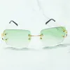 Projektant Big Square Men luksus Carter Fashion Woman Vintage Shades Green Sunglass Blue Sunglassekajia New