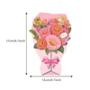 Hediye Kartları Pop Up Çiçek Buket Tebrik Kartı Mükemmel Kağıt Tebrik Kartı Çiçek Buket Buket Kartı Anneler Günü Hediyeleri Z0310