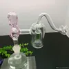 Tubi per fumatori Bruciatore in vetro con doppio filtro Beauty Bong in vetro Bruciatore a olio in vetro