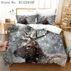 Sängkläder set Animal Set 3D Custom Design Elk Quilt Cover Comporter duvet 140 200/240 220cm Full Twin Single Double Size