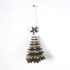 Julekorationer -8 st träskivor DIY -hängsmycken ornament med Hang String Xmas Tree Home Party Kids Gift