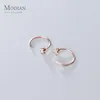 Boucles d'oreilles créoles Huggie Modian scintillant Zircon Mini couronne mignonne boucle d'oreille pour les femmes mode 925 en argent Sterling crochet bijoux fins accessoires