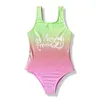 Pieces 2023 3-16 anos Girls Swimsuit Brand Novo verão Girls One Piece Swimwears Meta