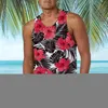 Мужские майки топы мужчины T Рубашки V Sece Мужская летняя мода повседневная свободная спортивная пляжная приморская морская приморья на гавайском жилете Top Blouse