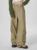 Kvinnors byxor capris weekeep street stil jeans khaki baggy big pocket denim last byxor låg stigande mammor jeans y2k grunge vintage kvinnor byxor nya L230310