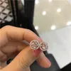 Stud Earrings For Women Solid 925 Silver Cubic Zirconia Round Brincos Bridal Wedding Fine Jewelry Simple Accessories