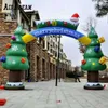 4m-8m Custom 4m/6mW Inflatable Archway Santa Claus or Christmas tree arch for holiday decoration event advertisement