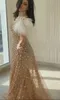レディースイブニングドレスハイネックボールガウンパールは甘くて素敵で、真珠と羽、腰の長いヌードドレス。