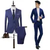 Herrenanzüge Herren Bräutigam tragen Smoking Slim British Style Student Anzug Männer Business Freizeit 2 -teilige Groomsmen Man (Jacke Hose)