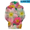 Men's Hoodies Colorful Floral Clothes Hooded Sweatshirt 3D Printed Fashion Cool Super Dalian Hoodie Casual Hip Hop Top Full Solid