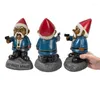 Dekorativa figurer föremål rolig gnome staty miniatyr ornament harts hantverk stygg dvärg landskap trädgård hem dekoration