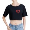 Women's T Shirts Badboyhalo Valentine Cupid Logo Merch Crop Top Exposed Navel T-Shirt Oversize ONeck Tops Women Funny Tshirt Fashion