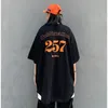 Camisas casuales de hombres Camina de manga corta Ropa de calles de moda Vintage Hip Hop V Neck Baseball Outwear Style Corean Harajuku Shirth 230309