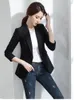 Women's Suits Blazers Fitshinling Autumn Spring Basic Blazer Woman Clothes Button Fashion Solid Slim Jacket Female Arrival Coats Overwear 230310