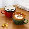 Canecas de desenho animado animais cerâmica caneca leite xícara de chá de leite mark water glass presentes únicos suprimentos domésticos
